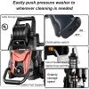 image2025New Electric Pressure Power Washer 4500 PSI 32 GPM Total with 4 Quick Connect Nozzles Inlet Hose ampamp Filter Foam Cannon for CarsFencesDrivewaysPatiosHome Cleaningred