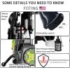 image2025New Electric Pressure Power Washer 4500 PSI 32 GPM Total with 4 Quick Connect Nozzles Inlet Hose ampamp Filter Foam Cannon for CarsFencesDrivewaysPatiosHome Cleaninggreen