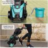 image2025New Electric Pressure Power Washer 4500 PSI 32 GPM Total with 4 Quick Connect Nozzles Inlet Hose ampamp Filter Foam Cannon for CarsFencesDrivewaysPatiosHome Cleaningnavy blue