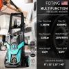 image2025New Electric Pressure Power Washer 4500 PSI 32 GPM Total with 4 Quick Connect Nozzles Inlet Hose ampamp Filter Foam Cannon for CarsFencesDrivewaysPatiosHome Cleaningnavy blue