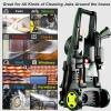 image2025New Electric Pressure Power Washer 4500 PSI 32 GPM Total with 4 Quick Connect Nozzles Inlet Hose ampamp Filter Foam Cannon for CarsFencesDrivewaysPatiosHome Cleaninggreen