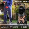 image2025New Electric Pressure Power Washer 4500 PSI 32 GPM Total with 4 Quick Connect Nozzles Inlet Hose ampamp Filter Foam Cannon for CarsFencesDrivewaysPatiosHome Cleaningred