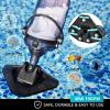 image2025Upgraded Cordless Pool Vacuum for Above Ground Handheld Pool Spa Vacuum Cleaner for Inground Pools Hot Tub Rechargeable 60quot Extendable Pole up to 195 GPM for Leaves Debris Shallow StepsBLACK
