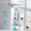 image2025Upgraded Cordless Pool Vacuum for Above Ground Handheld Pool Spa Vacuum Cleaner for Inground Pools Hot Tub Rechargeable 60quot Extendable Pole up to 195 GPM for Leaves Debris Shallow StepsGREEN