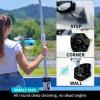 image2025Upgraded Cordless Pool Vacuum for Above Ground Handheld Pool Spa Vacuum Cleaner for Inground Pools Hot Tub Rechargeable 60quot Extendable Pole up to 195 GPM for Leaves Debris Shallow StepsBLACK