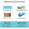 image2025Upgraded Cordless Pool Vacuum for Above Ground Handheld Pool Spa Vacuum Cleaner for Inground Pools Hot Tub Rechargeable 60quot Extendable Pole up to 195 GPM for Leaves Debris Shallow StepsBLACK