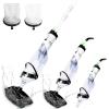 image2025Upgraded Cordless Pool Vacuum for Above Ground Handheld Pool Spa Vacuum Cleaner for Inground Pools Hot Tub Rechargeable 60quot Extendable Pole up to 195 GPM for Leaves Debris Shallow StepsBLACK