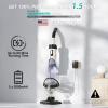 image2025Upgraded Cordless Pool Vacuum for Above Ground Handheld Pool Spa Vacuum Cleaner for Inground Pools Hot Tub Rechargeable 60quot Extendable Pole up to 195 GPM for Leaves Debris Shallow StepsBLACK