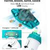 image2025Upgraded Cordless Pool Vacuum for Above Ground Handheld Pool Spa Vacuum Cleaner for Inground Pools Hot Tub Rechargeable 60quot Extendable Pole up to 195 GPM for Leaves Debris Shallow StepsGREEN