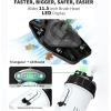 image2025Upgraded Cordless Pool Vacuum for Above Ground Handheld Pool Spa Vacuum Cleaner for Inground Pools Hot Tub Rechargeable 60quot Extendable Pole up to 195 GPM for Leaves Debris Shallow StepsBLACK