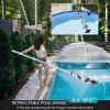 image2025Upgraded Cordless Pool Vacuum for Above Ground Handheld Pool Spa Vacuum Cleaner for Inground Pools Hot Tub Rechargeable 60quot Extendable Pole up to 195 GPM for Leaves Debris Shallow StepsBLACK