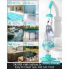 image2025Upgraded Cordless Pool Vacuum for Above Ground Handheld Pool Spa Vacuum Cleaner for Inground Pools Hot Tub Rechargeable 60quot Extendable Pole up to 195 GPM for Leaves Debris Shallow StepsGREEN