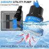 imageFOTING 12HP Submersible Water Pump with Stainless Steel Base  Removes Water to 004quot Depth 2450GPH Portable Sump Pump for Puddles Pools Boats Gardens ampamp Ponds  10Ft Cord Included12 HP 2450 GPH