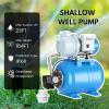 imageFOTING 15HP Shallow Well Pump with Pressure Tank 1340GPH Irrigation Jet Pump 115V Automatic Water Pumps Booster System 164FT for Garden Lawn Farm Home