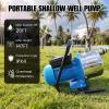 imageFOTING 16HP Shallow Well Pump 1600GPH 115V Portable Garden Pump Jet Pumps 147FT Stainless Steel Water Transfer Household Draining Irrigation Pumps for Garden Lawn Farm16HP Well Pump