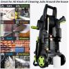 imageFOTING 2025Upgraded Electric Pressure Washer 4500 PSI 32 GPM Power Washer with 4 Quick Connect Nozzles Inlet Hose ampamp FilterampampFoam Cannon for CarsFencesDrivewaysHome CleaningBlueGreen
