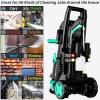 imageFOTING 2025Upgraded Electric Pressure Washer 4500 PSI 32 GPM Power Washer with 4 Quick Connect Nozzles Inlet Hose ampamp FilterampampFoam Cannon for CarsFencesDrivewaysHome CleaningBlueBlue