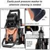 imageFOTING 2025Upgraded Electric Pressure Washer 4500 PSI 32 GPM Power Washer with 4 Quick Connect Nozzles Inlet Hose ampamp FilterampampFoam Cannon for CarsFencesDrivewaysHome CleaningBlueRed