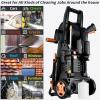 imageFOTING 2025Upgraded Electric Pressure Washer 4500 PSI 32 GPM Power Washer with 4 Quick Connect Nozzles Inlet Hose ampamp FilterampampFoam Cannon for CarsFencesDrivewaysHome CleaningBlueRed