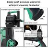 imageFOTING 2025Upgraded Electric Pressure Washer with Adjustable Touch Screen 5000PSI 33GPM8 Level 4 Quick Connect NozzlesInlet HoseampampFilterampampFoam Cannon for CarsFencesDrivewaysHome CleaningGREEN