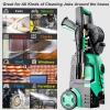 imageFOTING 2025Upgraded Electric Pressure Washer with Adjustable Touch Screen 5000PSI 33GPM8 Level 4 Quick Connect NozzlesInlet HoseampampFilterampampFoam Cannon for CarsFencesDrivewaysHome CleaningGREEN