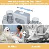 imageFOTING 6 in 1 Dog Grooming Vacuum ampamp Dryer Kit 10000pa Dogs Vacuums for Shedding Grooming 21L Double Dust Cup Separator Design Dog Dryer Clippers Brush Tool Pet Grooming Vacuum for Dogs at Home