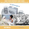 imageFOTING 6 in 1 Dog Grooming Vacuum ampamp Dryer Kit 21L Double Dust Cup Separator Design Dogs Vacuums for Shedding Grooming 10000pa Pet Grooming Vacuum for Dogs at HomeWhite