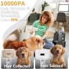 imageFOTING 6 in 1 Dog Grooming Vacuum ampamp Dryer Kit 21L Double Dust Cup Separator Design Dogs Vacuums for Shedding Grooming 10000pa Pet Grooming Vacuum for Dogs at HomeBlack