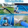 imageFOTING 75FT Pool Backwash Hose 112 IN HeavyDuty Discharge Hoses PVC Pool Drain Hose Lay Flat Hose for Pool Drainage Sump Pumps Yard Water Transfer WeatherProof Water Pump Hose75FT