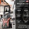 imageFOTING Electric Pressure Washer 4300 PSI 28 GPM Power Washer 58FT Total Long with 4 Quick Connect Nozzles Inlet Hose ampamp Filterampamp Foam Cannon for CarsFencesDrivewaysHome CleaningRED