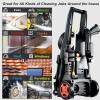 imageFOTING Electric Pressure Washer 4300 PSI 28 GPM Power Washer 58FT Total Long with 4 Quick Connect Nozzles Inlet Hose ampamp Filterampamp Foam Cannon for CarsFencesDrivewaysHome CleaningRED