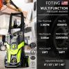 imageFOTING Electric Pressure Washer 4300 PSI 28 GPM Power Washer 58FT Total Long with 4 Quick Connect Nozzles Inlet Hose ampamp Filterampamp Foam Cannon for CarsFencesDrivewaysHome CleaningGREEN