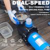 imageFOTING InAbove Ground Pool Pump Self Primming Dual Speed 2HP 31707000GPH 230V 15quot ampamp 2quot NPT Inlet Connectors2HP Dual Speed115V