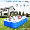 imageFOTING Inflatable Pool for Adults and Kids with Electric Pump ampamp Carrying Bag 120quot X 72quot X 23quot FullSized Blow Up Pool Oversized Thickened Family Large Swimming Pool for Backyard Garden Outdoor Summer