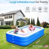 imageFOTING Inflatable Pool for Adults with PumpCarrying Bag ampampInflatable Seat 120quot x 72quot x 22quot FullSized Blow Up Durable Thickened Above Ground Family Pool Large Swimming Pools for Backyard Lawn Summer120 X 72 X 22 with Seat
