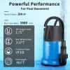 imageFOTING Stainless Steel Sump Pump 1HP Automatic ampamp Manual Mode with Float Switch3500GPH Submersible Water Pump Utility Pump for Swimming Pool Garden Pond Basement with 25ft Cord3500GPH