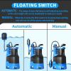 imageFOTING Stainless Steel Sump Pump 1HP Automatic ampamp Manual Mode with Float Switch3500GPH Submersible Water Pump Utility Pump for Swimming Pool Garden Pond Basement with 25ft CordAutomatic 15HP