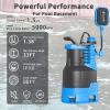 imageFOTING Stainless Steel Sump Pump 1HP Automatic ampamp Manual Mode with Float Switch3500GPH Submersible Water Pump Utility Pump for Swimming Pool Garden Pond Basement with 25ft CordAutomatic 15HP