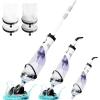 image2025Upgraded Cordless Pool Vacuum for Above Ground Handheld Pool Spa Vacuum Cleaner for Inground Pools Hot Tub Rechargeable 60quot Extendable Pole up to 195 GPM for Leaves Debris Shallow StepsBLACK