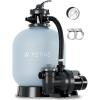 imageFOTING 16quot Sand Filter Pump for Above Ground Pool with Timer 1HP Max 4500GPH for Pools Up to 18000GAL 1HP 6Way Valve Enhanced Circulation for CrystalClear Pool5000GPH18in
