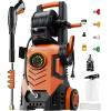 imageFOTING 2025Upgraded Electric Pressure Washer with Adjustable Touch Screen 5000PSI 33GPM8 Level 4 Quick Connect NozzlesInlet HoseampampFilterampampFoam Cannon for CarsFencesDrivewaysHome CleaningRED