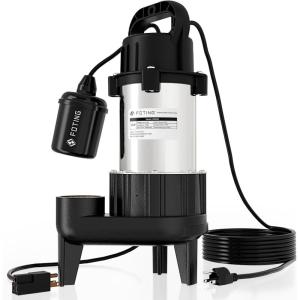 imageFOTING 15HP 9000GPH Submersible SewageEffluent Pump Heavy Duty Cast Iron Septic Pump AutomaticManual Sump Pumps for Basement Septic Tank Sewage Well Sewage System 2 NPT Discharge1HP 5600GPH