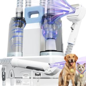imageFOTING 6 in 1 Dog Grooming Vacuum ampamp Dryer Kit 10000pa Dogs Vacuums for Shedding Grooming 21L Double Dust Cup Separator Design Dog Dryer Clippers Brush Tool Pet Grooming Vacuum for Dogs at Home