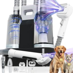 imageFOTING 6 in 1 Dog Grooming Vacuum ampamp Dryer Kit 21L Double Dust Cup Separator Design Dogs Vacuums for Shedding Grooming 10000pa Pet Grooming Vacuum for Dogs at HomeBlack