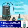 imageAquastrong 12 HP Utility Pump 3159 GPH Submersible Water Pump with Float Switch Draining Flooded Basement Pool Hot Tub Pond Garden Irrigation 10ft Cord1 HP Sump Pump