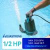 imageAquastrong 12 HP Utility Pump 3159 GPH Submersible Water Pump with Float Switch Draining Flooded Basement Pool Hot Tub Pond Garden Irrigation 10ft Cord12 HP Sump Pump