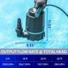 imageAquastrong Sump Pump 1 HP 4500 GPH Submersible Water Pump Thermoplastic Portable Utility Pump High Flow Water Removal for Swimming Pool Garden Pond Basement Window Wells with 10ft Long Power Cord12 HP Sump Pump