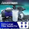 imageAQUASTRONG 2HP InAbove Ground Pool Pump with Timer 115V 8917GPH High Flow Powerful Self Primming Swimming Pool Pumps with Filter BasketB