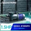 imageAQUASTRONG InAbove Ground Pool Pump High Flow Dual Speed 2HP 5186 GPH 115V15hp