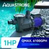 imageAQUASTRONG InAbove Ground Pool Pump High Flow Dual Speed 2HP 5186 GPH 115V1hp